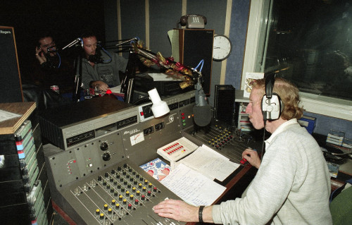 Clive Richardson at the mixing desk