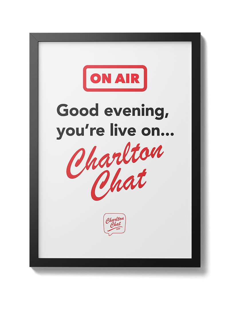 Charlton Chat "On Air" A4 Framed Print