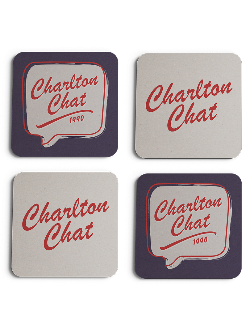 Charlton Chat Logo Coasters